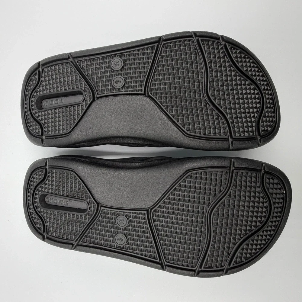 CROCS LiteRide Inmotion Flip Flops Black Sandals 211101-001 Men's 8 **NEW**